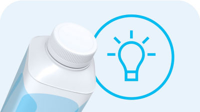 Tetra Top carton package and light bulb icon