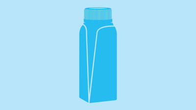 milk carton design in blue