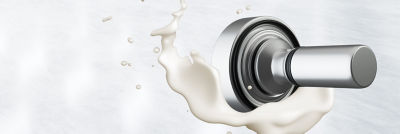Homogenization device and milk swirl