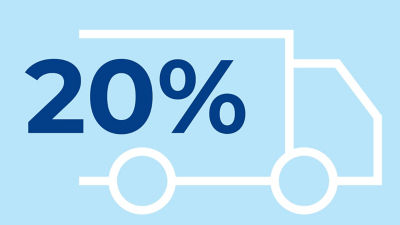 Illustration: 20% more filled units per pallet