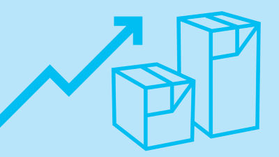 Illustration: graph and carton packages