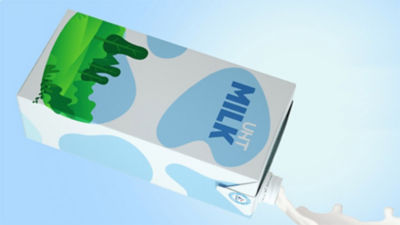 UHT milk carton, illustration