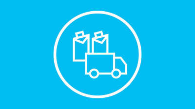 packages and truck icon