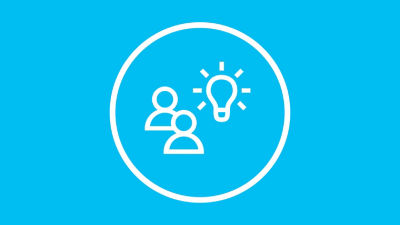 people and light bulb icon