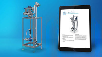 Brochure PD du chauffe-eau sur une tablette