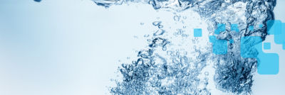 Spritzendes Wasser mit Pixeln