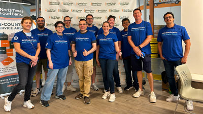 Tetra Pak employees helping at the North Texas Food Bank
