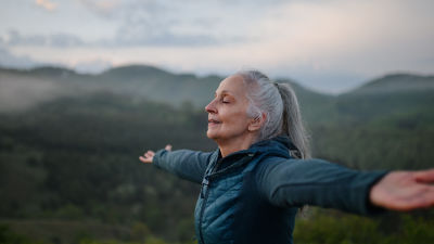 mature woman in nature