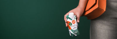 woman holding pack