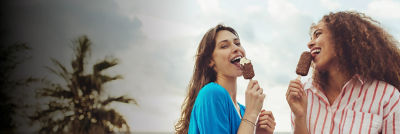 Women eating ice cream