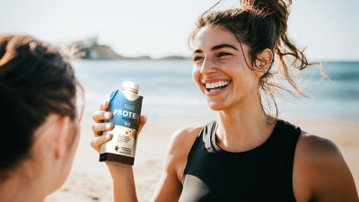 Women and sports drink in Tetra Prisma Aseptic