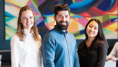 three young people