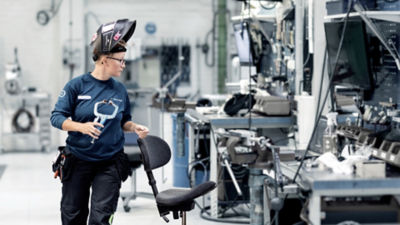 Person in a workshop