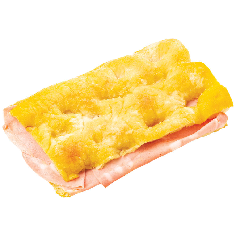 Schiacciata farcita con mortadella