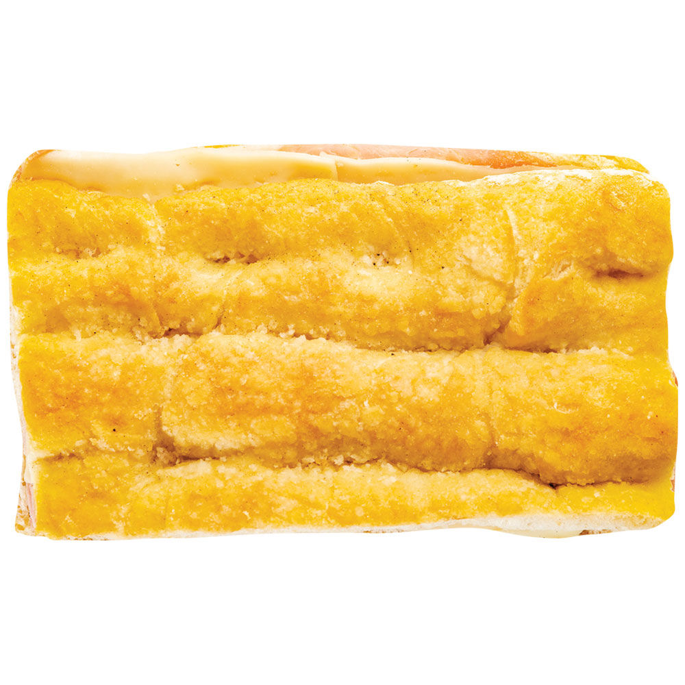 Schiacciata ripiena prosciutto cotto e formaggio