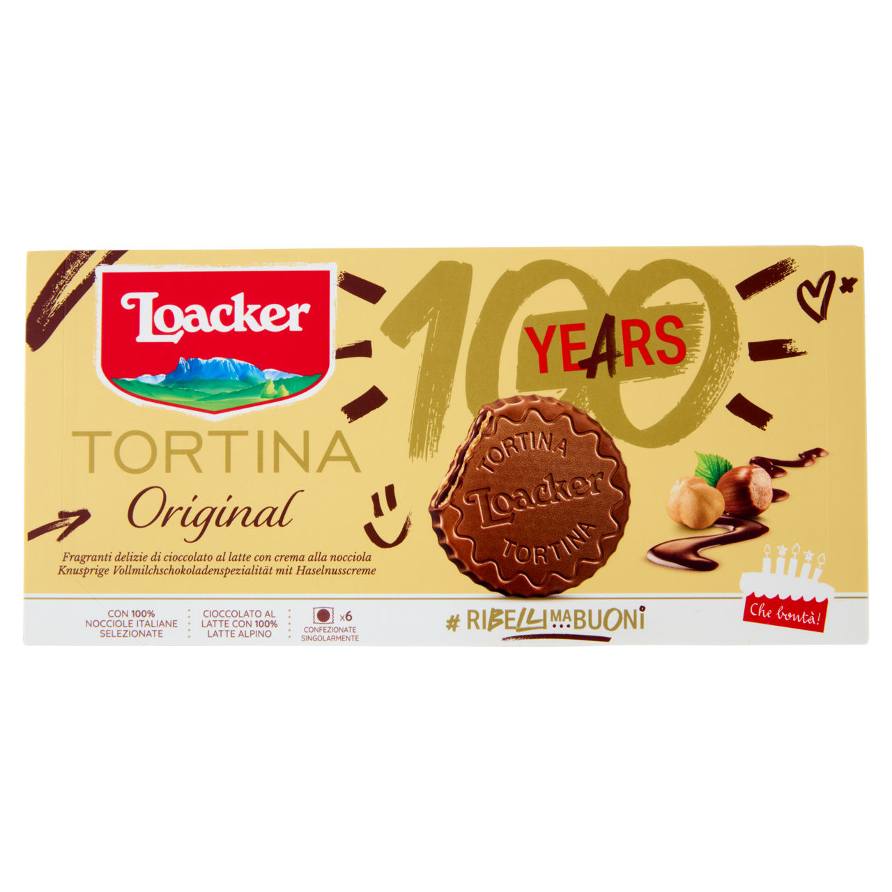 Wafer tortina con crema di nocciola 126 gr - Immagine 01