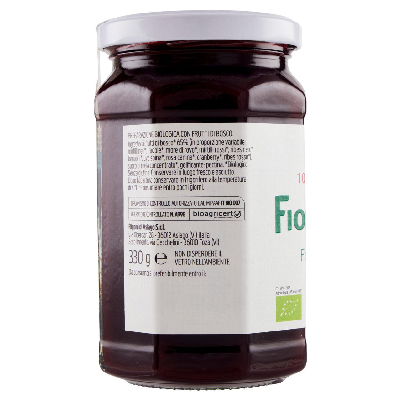 Fiordifrutta bio frutti di bosco rigoni  vaso vetro gr 330 - Immagine 11