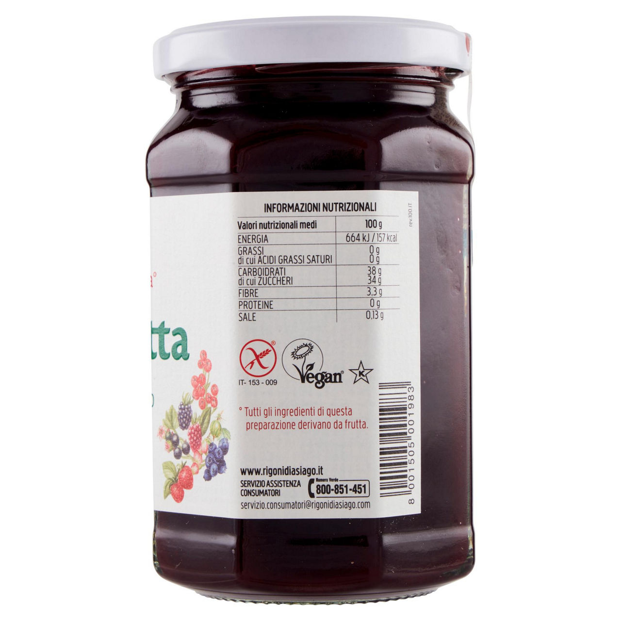 Fiordifrutta bio frutti di bosco rigoni  vaso vetro gr 330 - Immagine 31