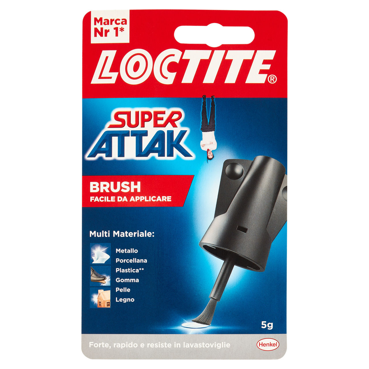 Colla super attak 5g easy brush universale
