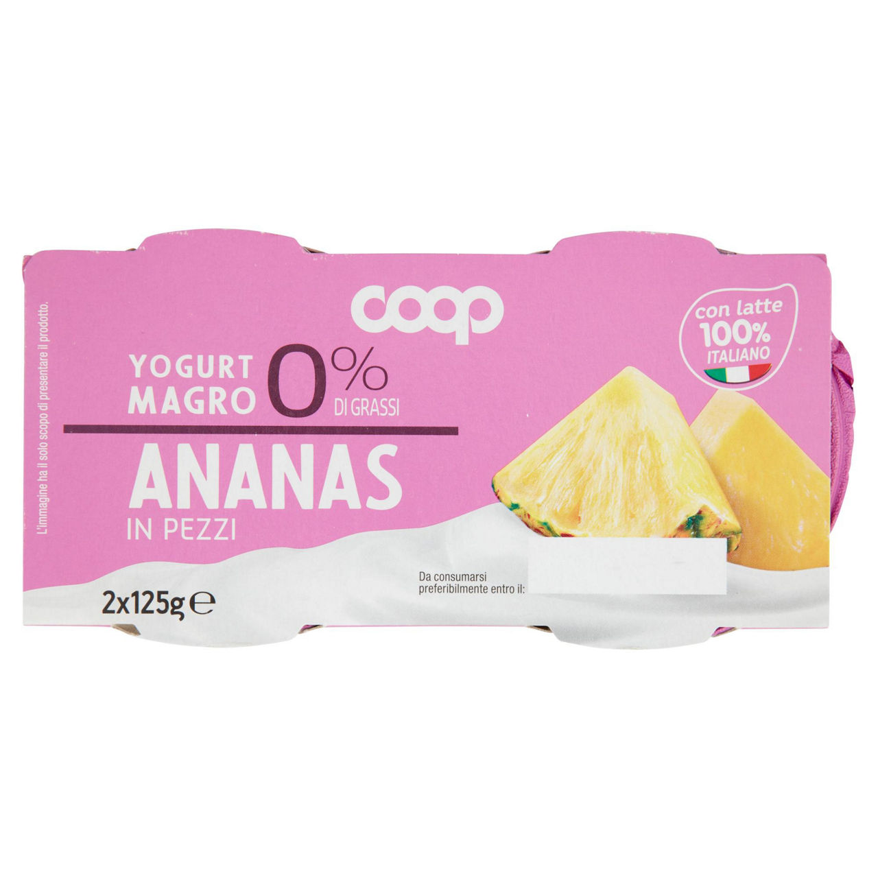 Yogurt magro con ananas 2 pz da 125 gr - Immagine 51