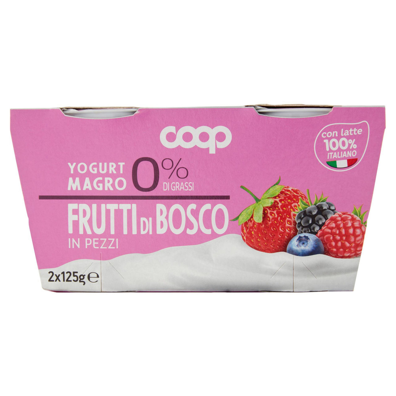 Yogurt magro con frutti di bosco 2 pz da 125 gr