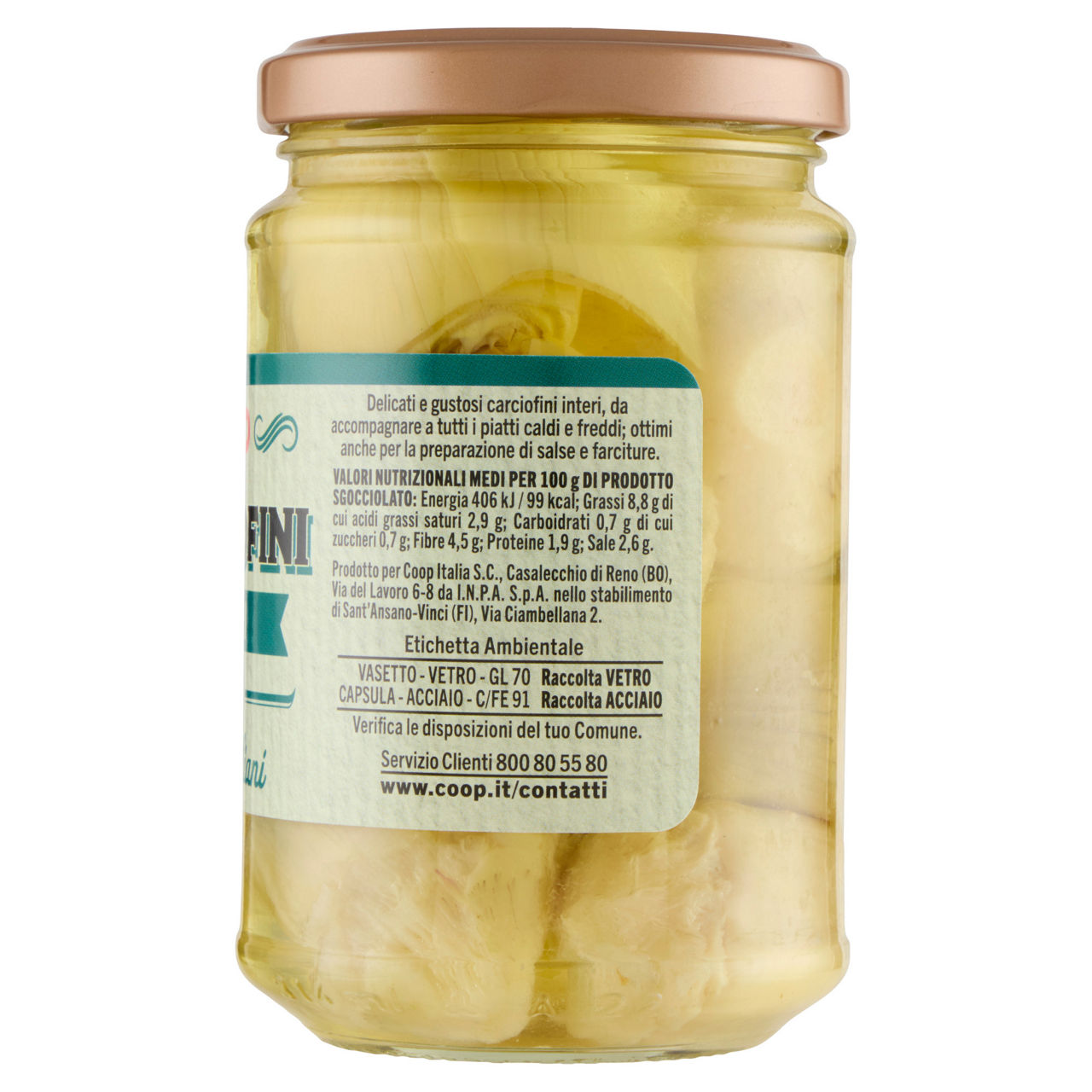 Carciofini interi coop olio girasole vaso vetro gr 280 - Immagine 51