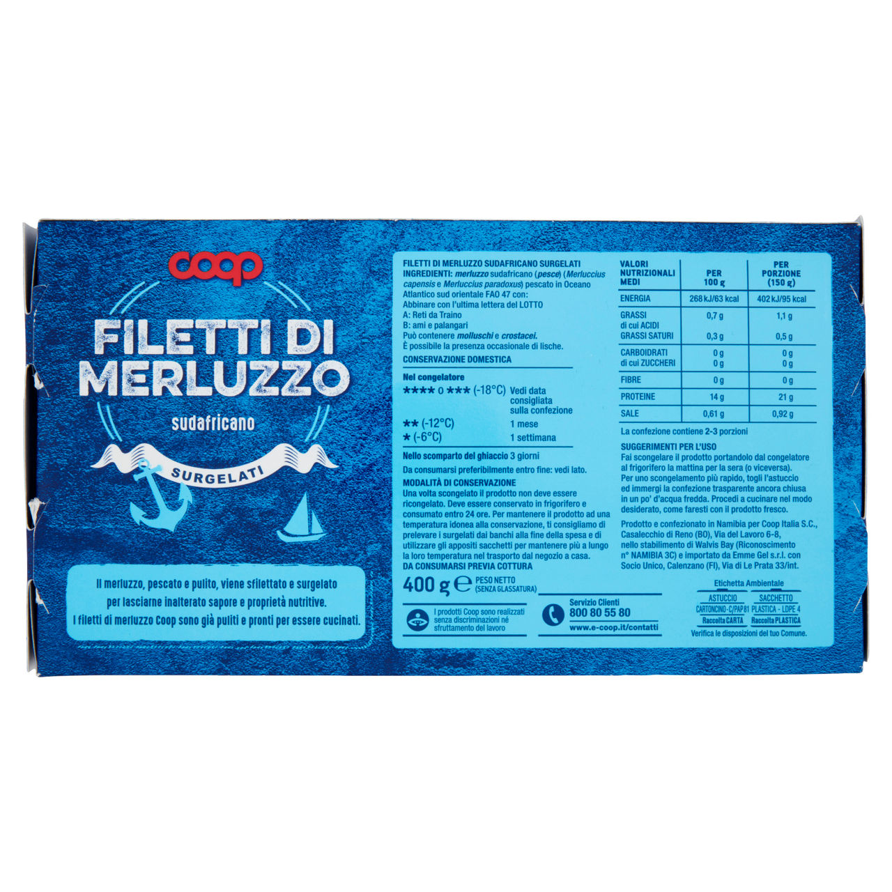 Filetti di merluzzo Sudafricano surgelati 400 gr - Immagine 41