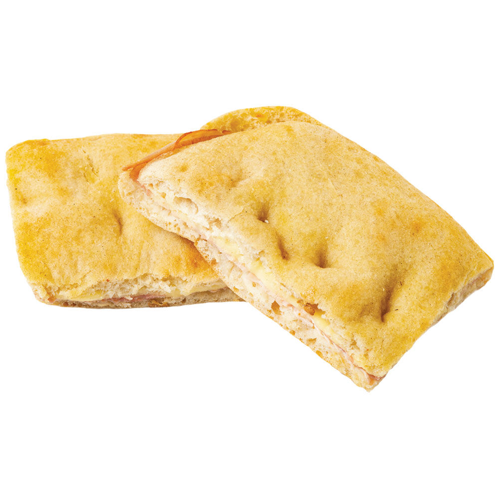 Schiacciata ripiena cotto e mozzrella
