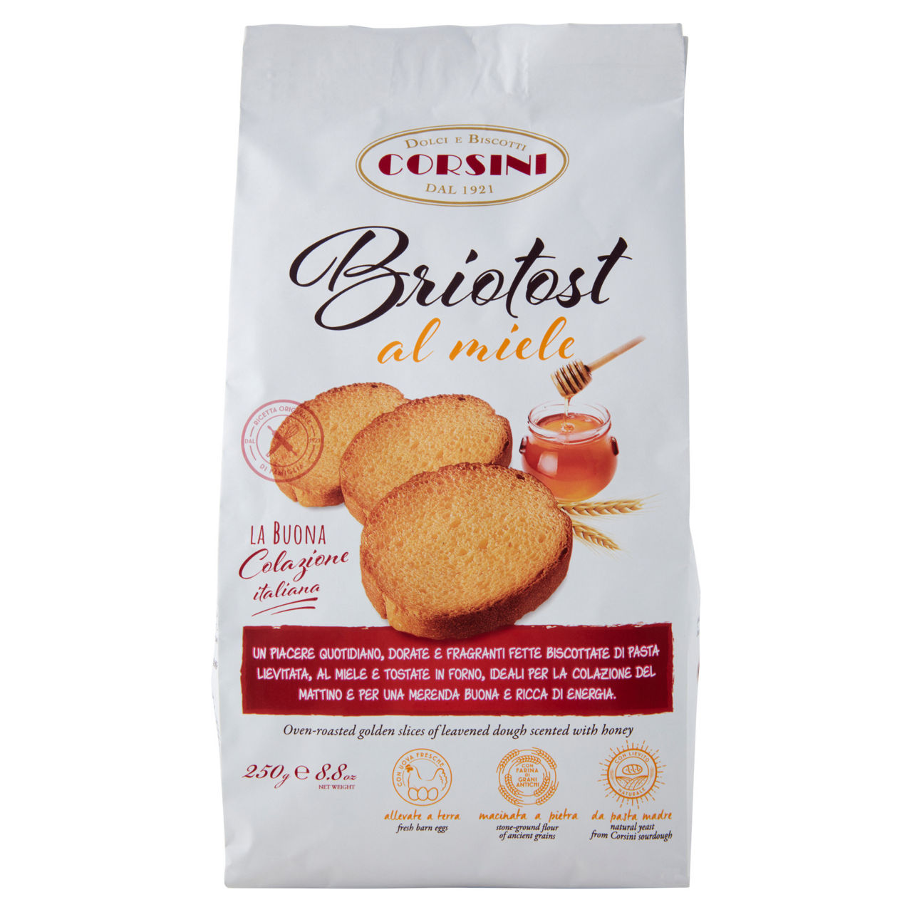 Fette biscottate al miele briotost 250 gr - Immagine 01