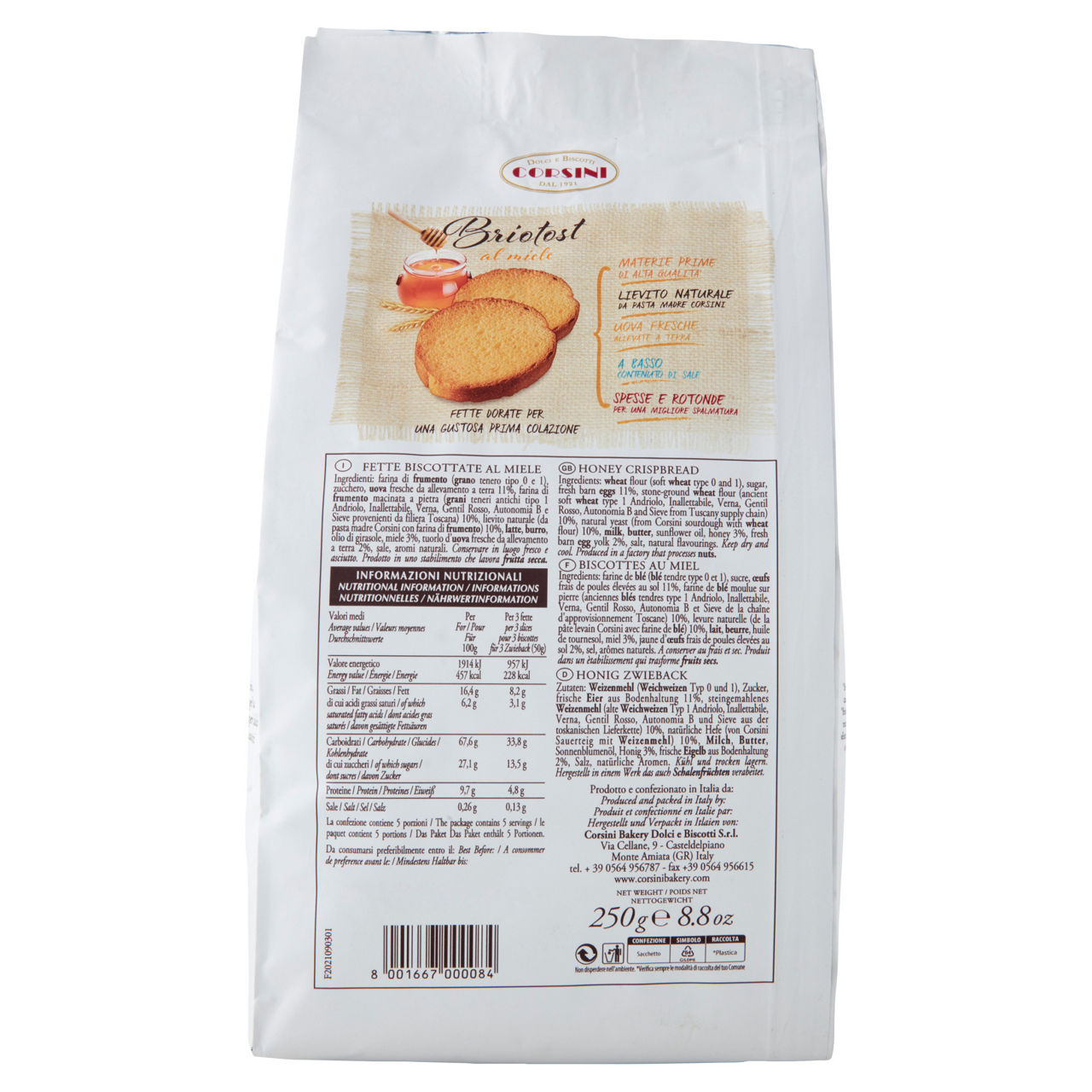 Fette biscottate al miele briotost 250 gr - Immagine 41