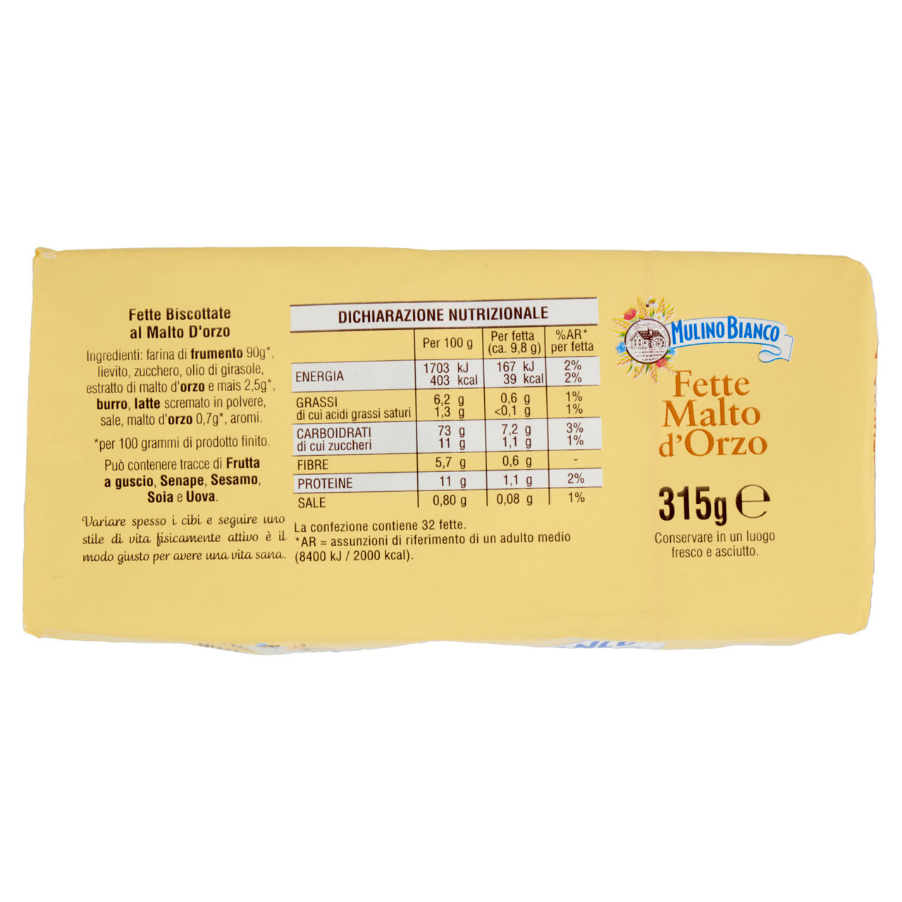 Fette biscottate malto d'orzo 32 fette 315 gr - Immagine 31