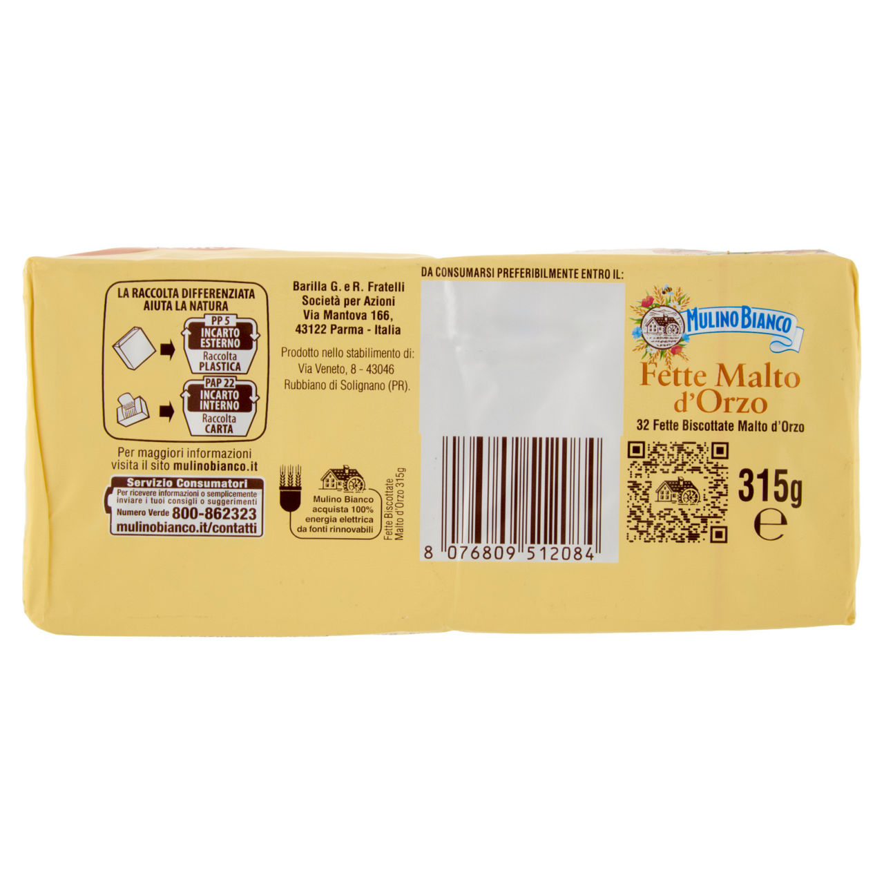 Fette biscottate malto d'orzo 32 fette 315 gr - Immagine 121