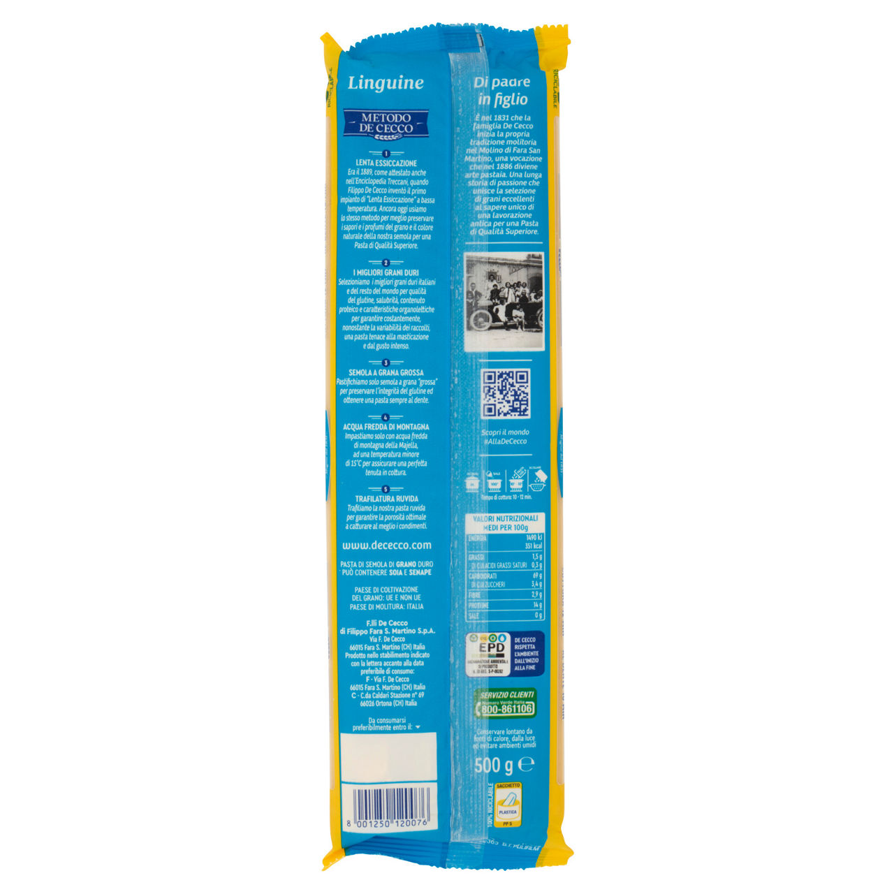 Linguine n. 7 pasta di semola di grano duro 500 gr - Immagine 41
