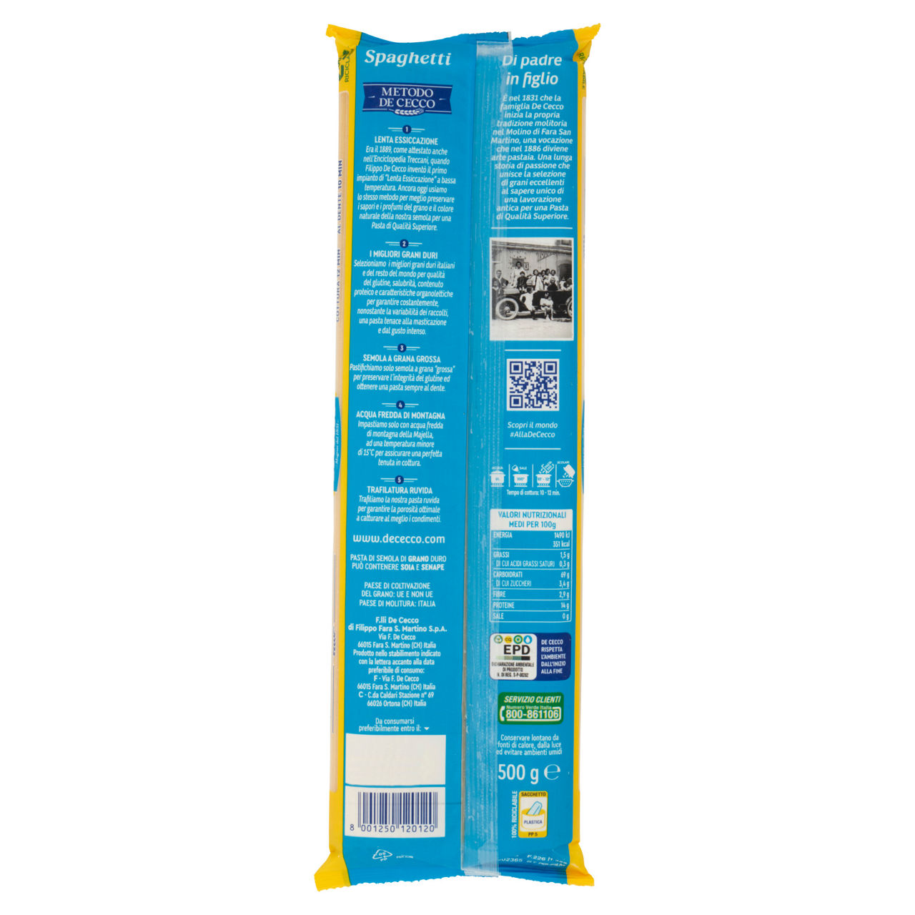 Spaghetti n. 12 pasta di semola di grano duro 500 gr - Immagine 11