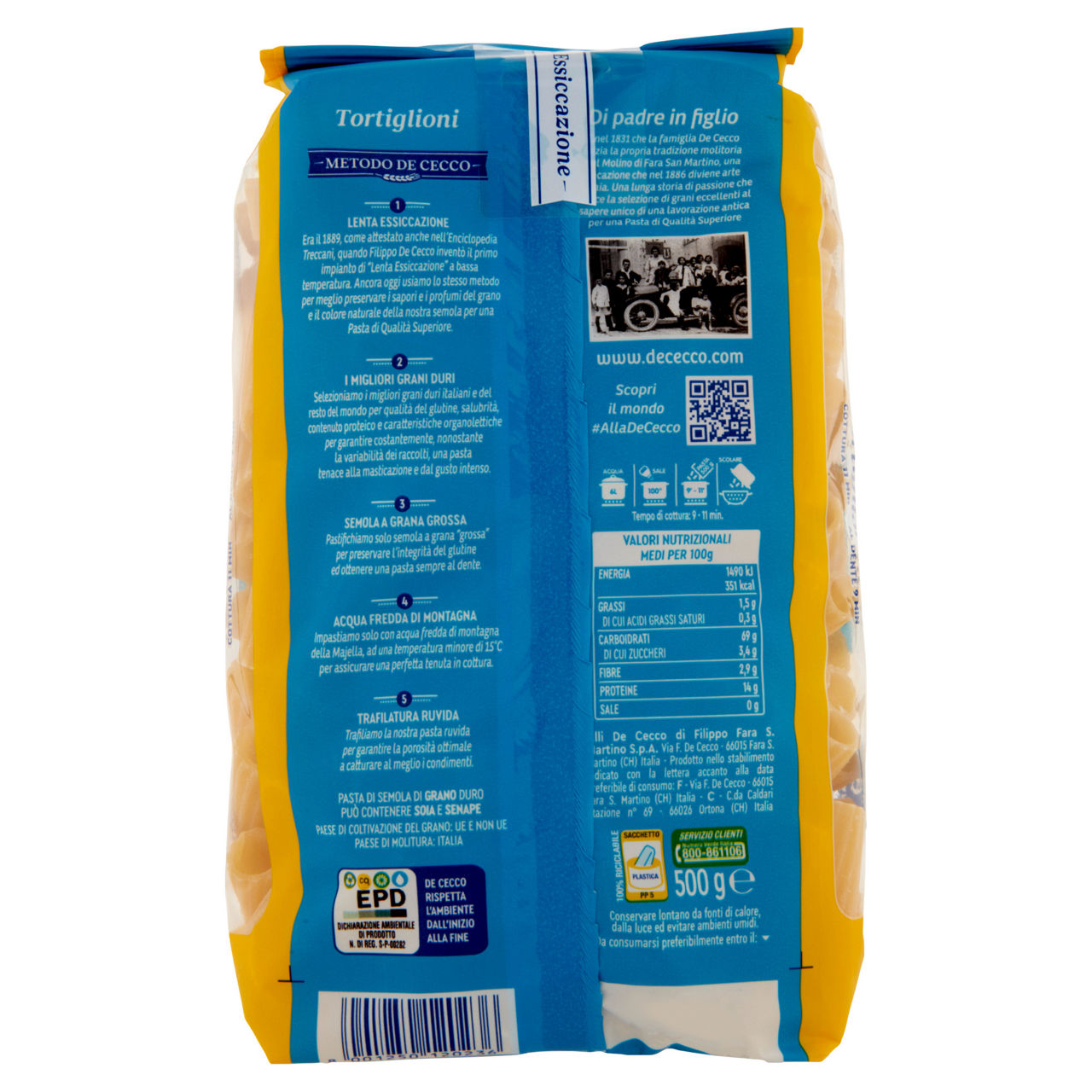 Tortiglioni n. 23 pasta di semola di grano duro 500 gr - Immagine 31