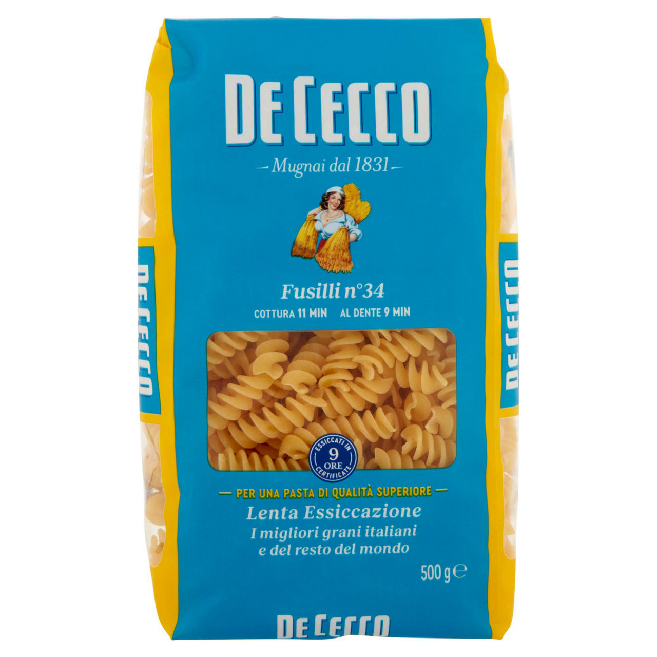 Fusilli n. 34 pasta di semola di grano duro 500 gr - Immagine 01