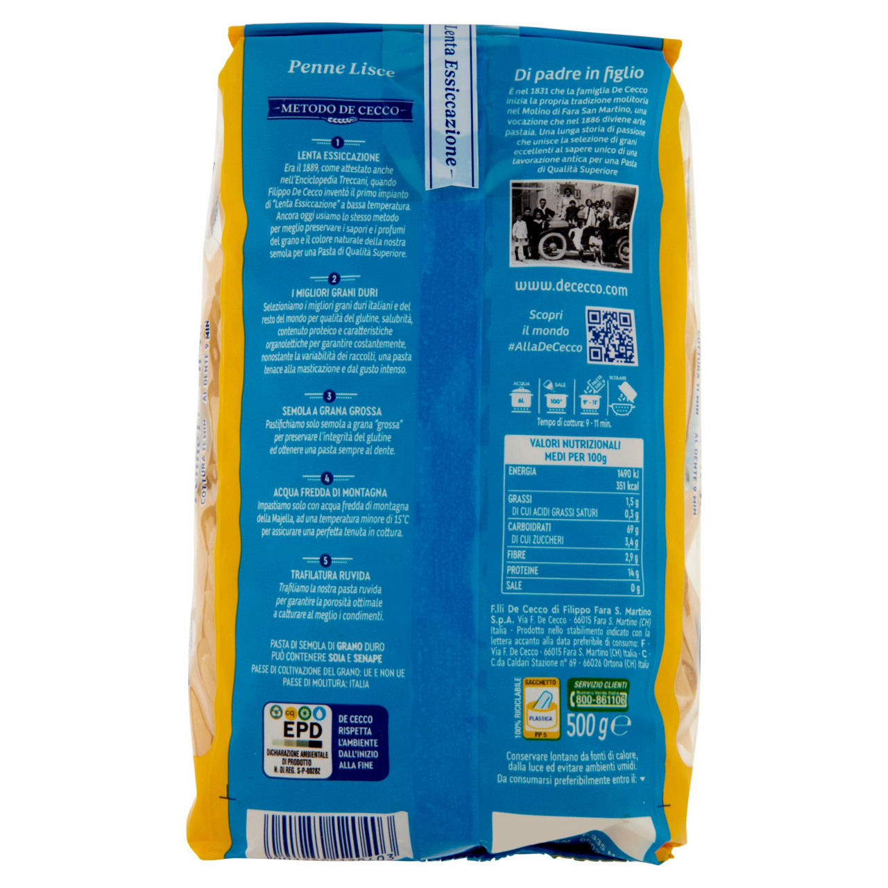 Penne lisce n. 40 pasta di semola di grano duro 500 gr - Immagine 21