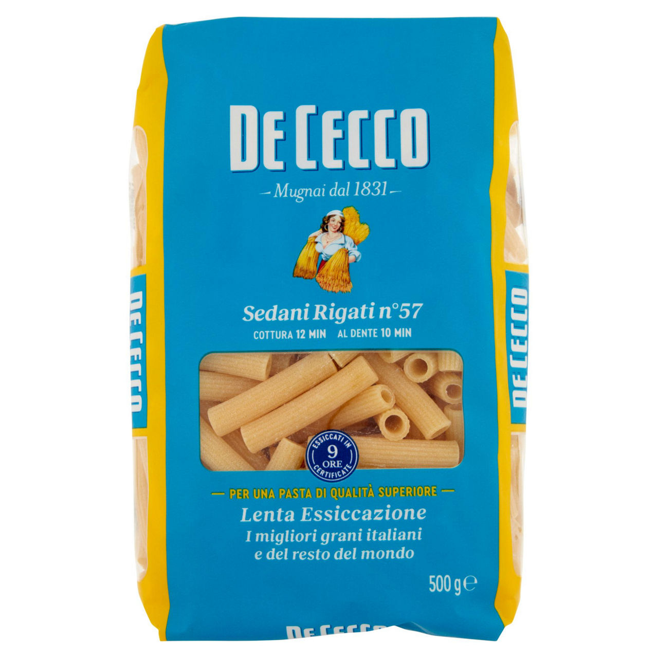 Sedani rigati n. 57 pasta di semola di grano duro 500 gr
