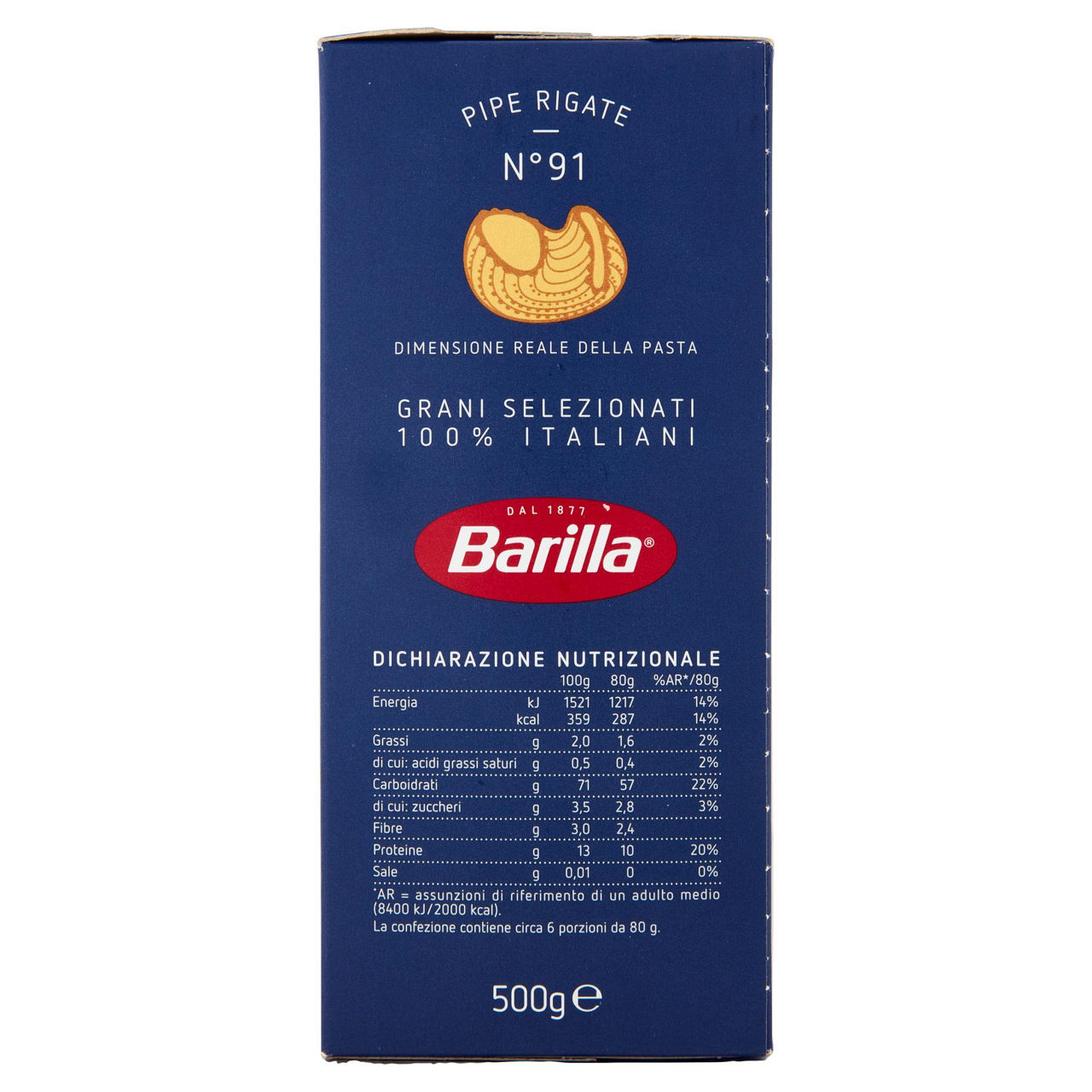 Pipe rigate n. 91 pasta di semola di grano duro 500 gr - Immagine 31