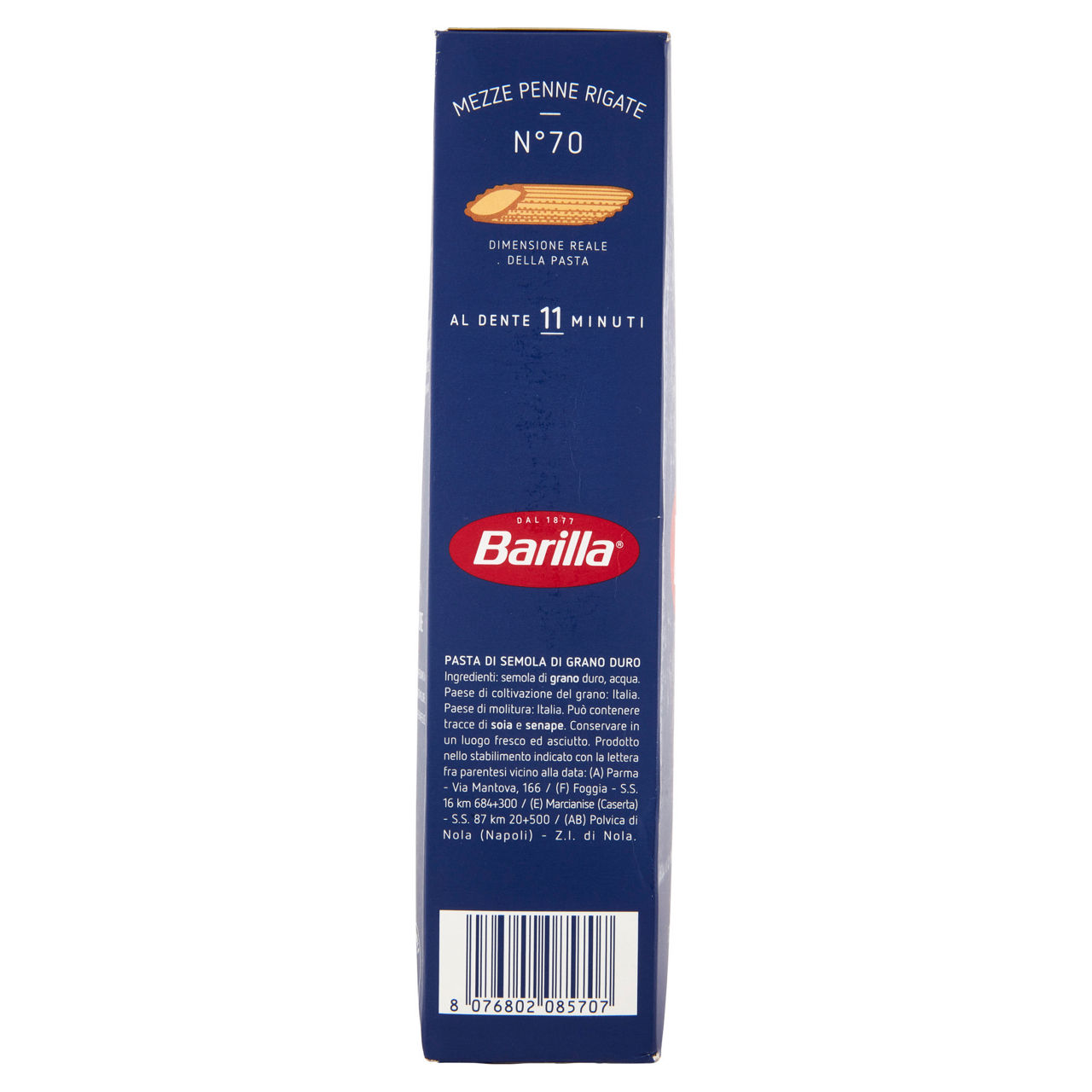 Mezze penne rigate n. 70 pasta di semola di grano duro 500 gr - Immagine 11