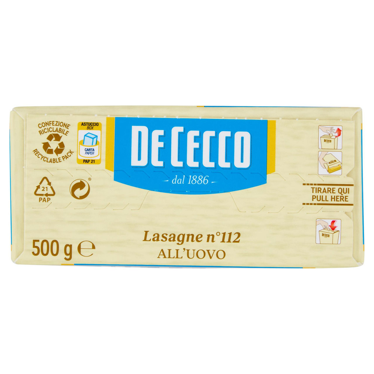 Pasta uovo lasagna de cecco n112 scatola gr.500 - Immagine 31