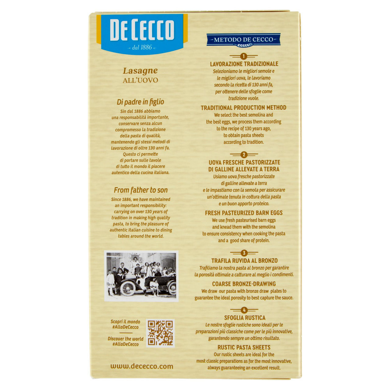 Pasta uovo lasagna de cecco n112 scatola gr.500 - Immagine 21