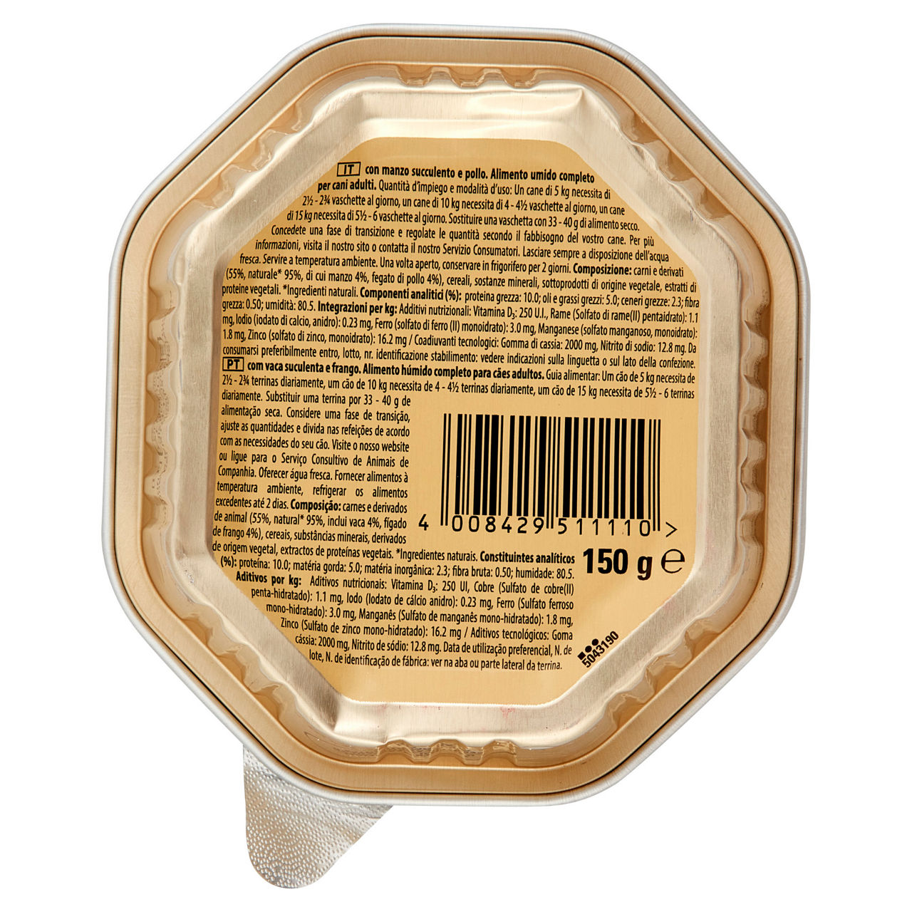 Umido per cani patè con manzo e pollo 150 gr - Immagine 51