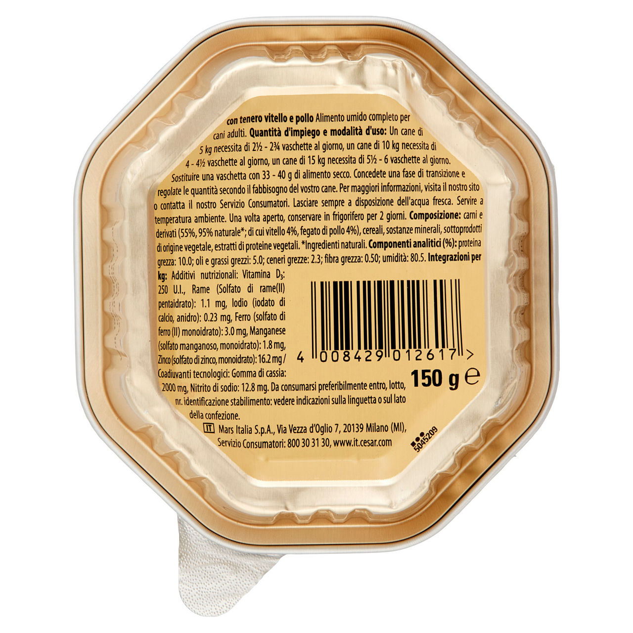 Umido per cani patè con vitello e pollo 150 gr - Immagine 21