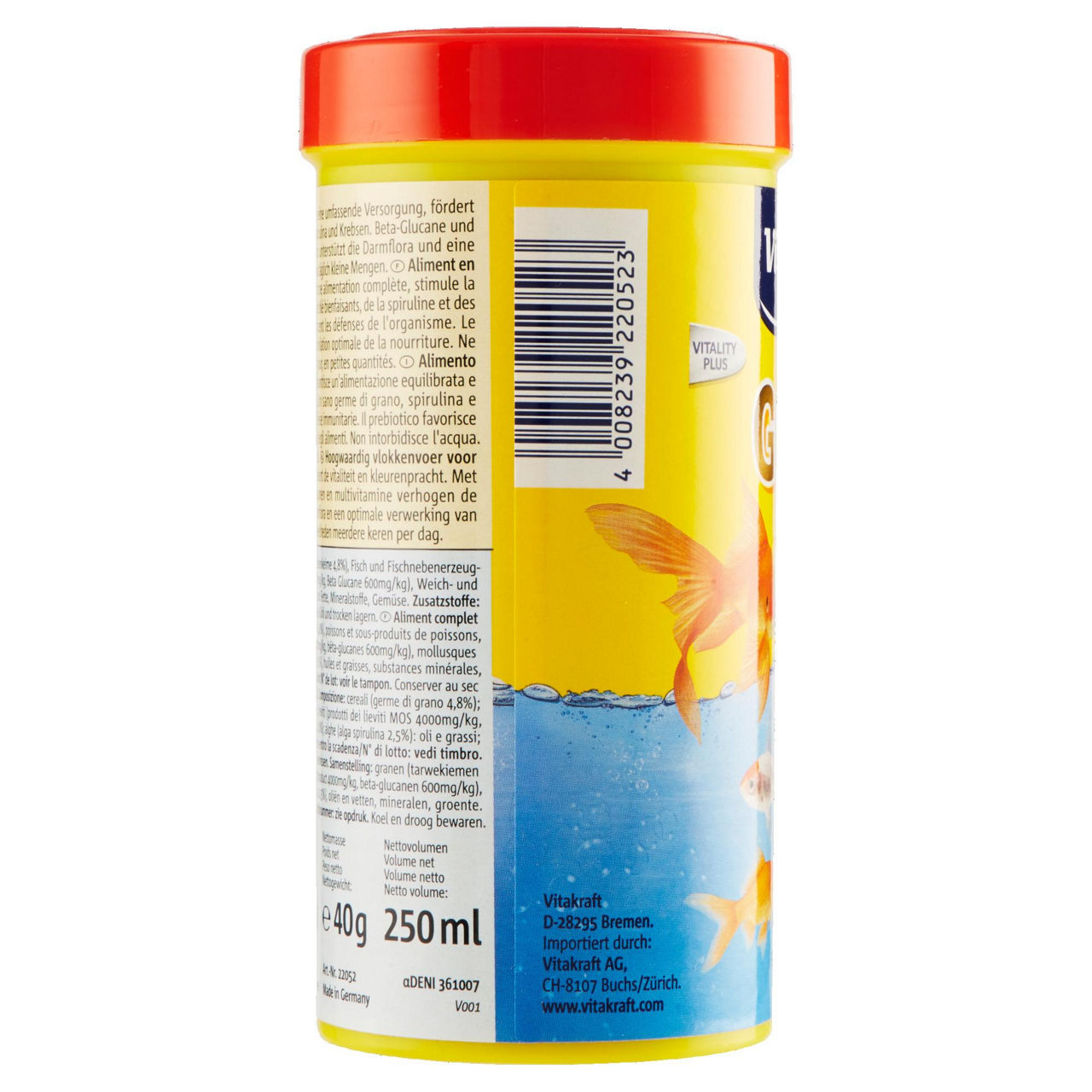 Mangime pesci rossi premium gold vitakraft fiocchi c/spirulina barattolo g 40 - Immagine 51