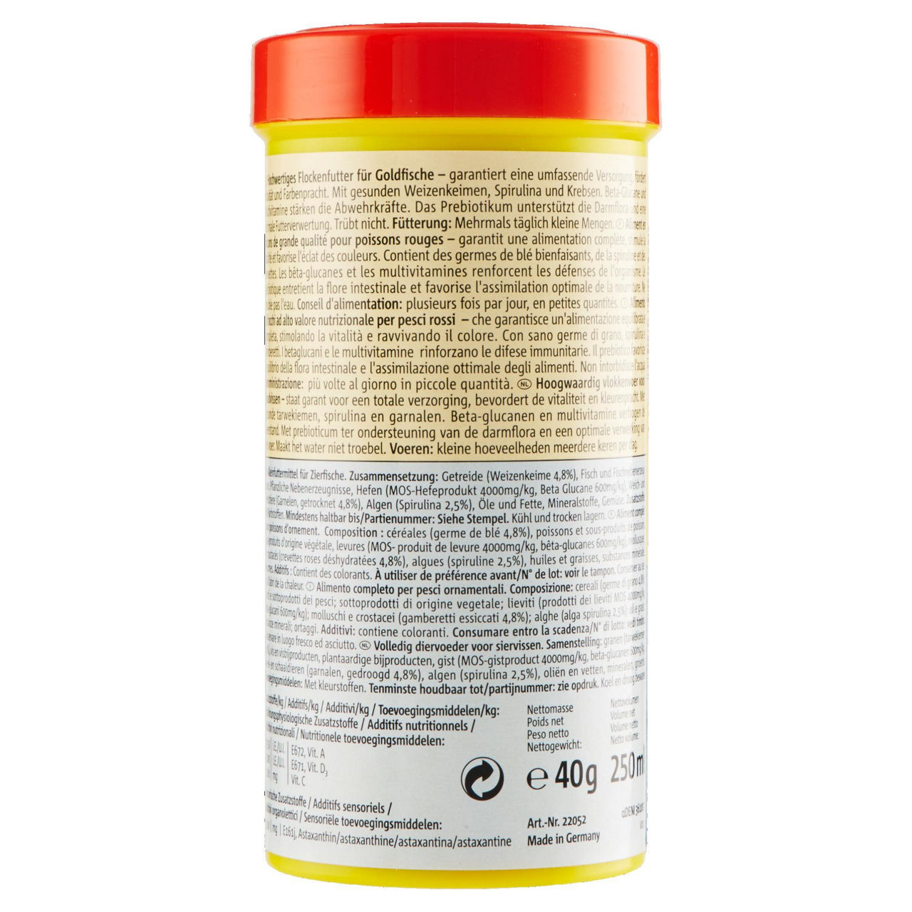 Mangime pesci rossi premium gold vitakraft fiocchi c/spirulina barattolo g 40 - Immagine 21
