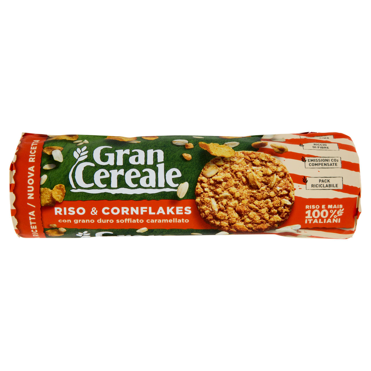 Biscotti riso e corn flakes con grano duro soffiato e caramellato croccante 230 gr - Immagine 01