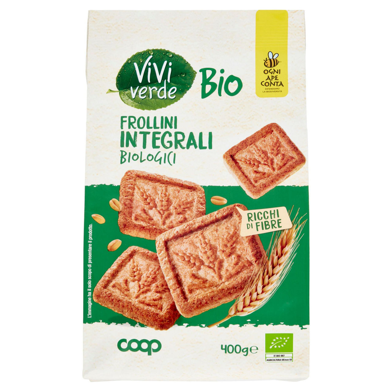 Biscotti frollini integrali bio 400 gr - Immagine 01