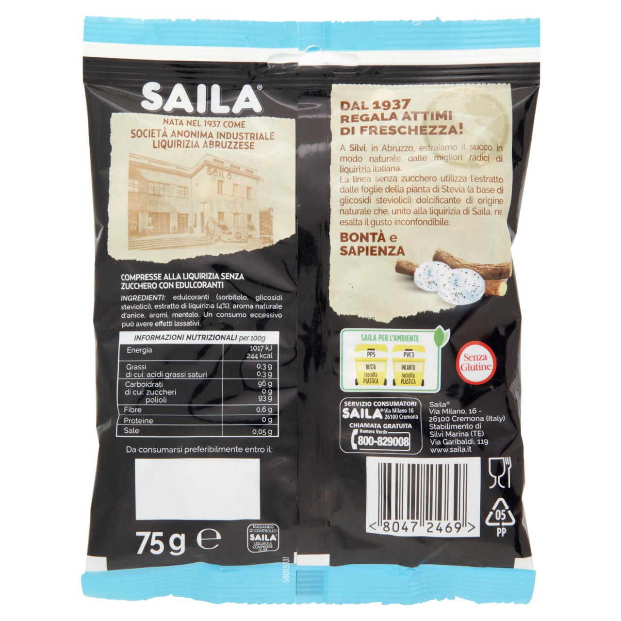 Caramelle dure alla liquirizia senza zucchero 75 gr - Immagine 21