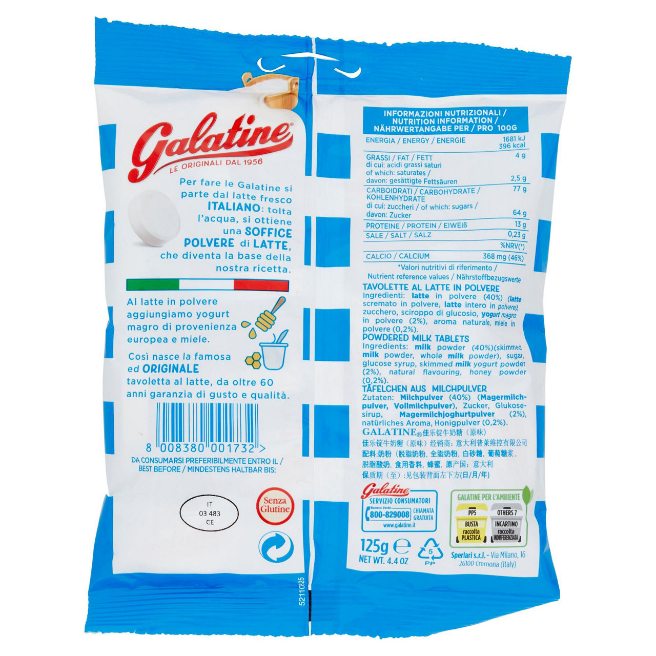 Caramelle Galatine al latte 125 gr - Immagine 51